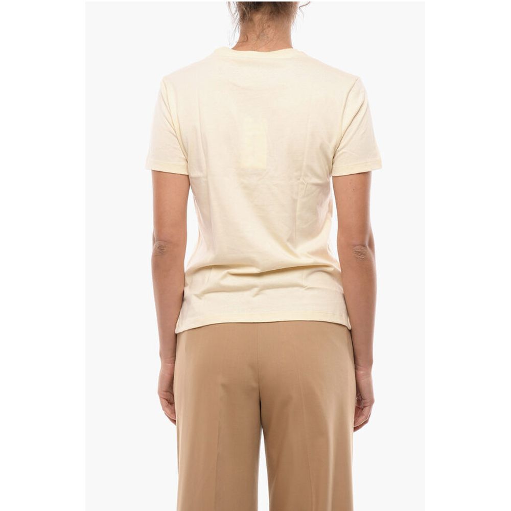 Holzweiler Solid Color SUZANA Crew-neck T-Shirt with Printed Logo