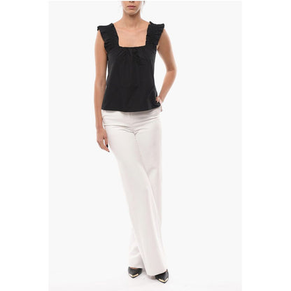 Samsoe Samsoe Solid Color GILL Top with Gathers and Ruffles