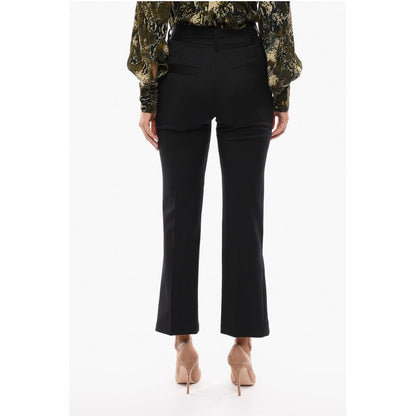 Eudon Choi Virgin Wool Pants with Ankle Slit and Belt