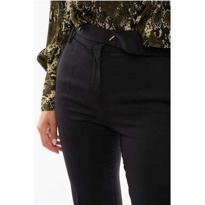 Eudon Choi Virgin Wool Pants with Ankle Slit and Belt