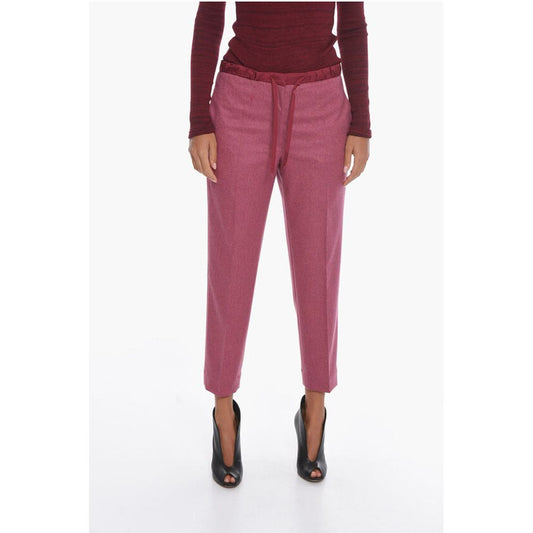 Jil Sander Wool Front-pleated Trousers with Drawstring