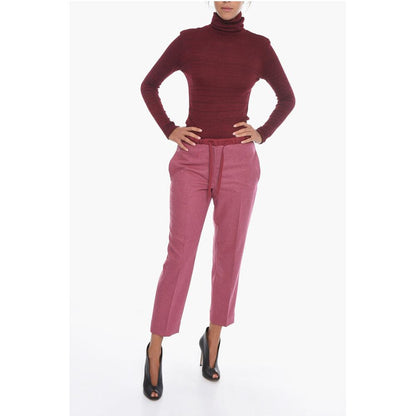 Jil Sander Wool Front-pleated Trousers with Drawstring