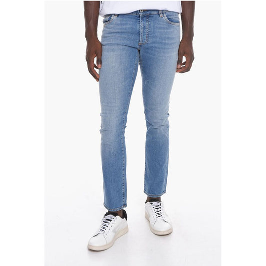Marcelo Burlon Belt Loop TEMPERA CROSS Slim Fit Denims 17cm