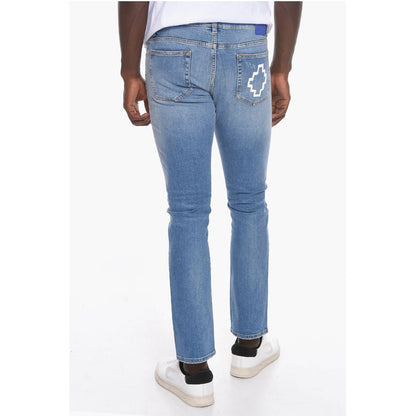 Marcelo Burlon Belt Loop TEMPERA CROSS Slim Fit Denims 17cm