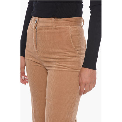 QL2 Corduroy Palazzo Trousers with Cropped Leg