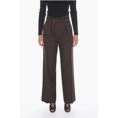 Super Blond Wide-leg Trousers with Velcro Fastening