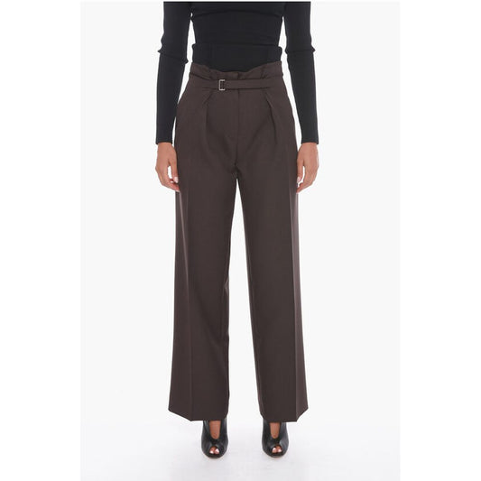 Super Blond Wide-leg Trousers with Velcro Fastening