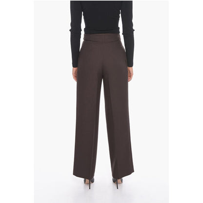 Super Blond Wide-leg Trousers with Velcro Fastening