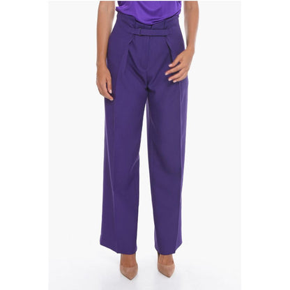 Super Blond Wide-leg Trousers with Velcro Fastening