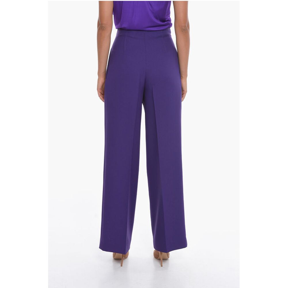 Super Blond Wide-leg Trousers with Velcro Fastening