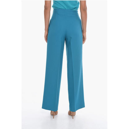 Super Blond Wide-leg Trousers with Velcro Fastening