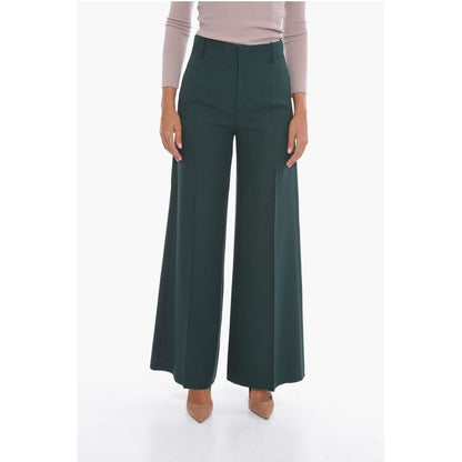 Super Blond Palazzo Trousers with Front-pleat