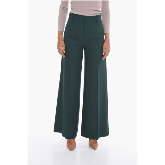 Super Blond Palazzo Trousers with Front-pleat