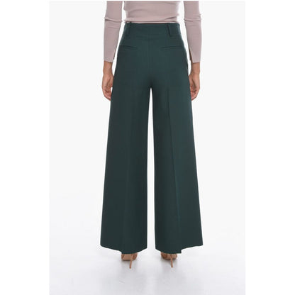 Super Blond Palazzo Trousers with Front-pleat