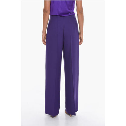 Super Blond Front-pleated Trousers with Wide-leg