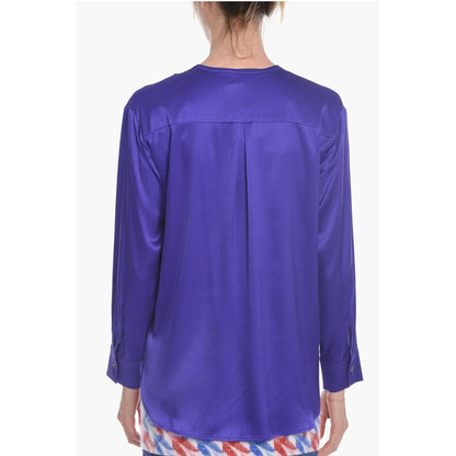 Mr. Mrs. Shirt Silk Crewneck Shirt with Slits