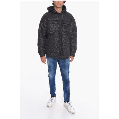 Dsquared² Quilted Shearling Jacket with Logo Patch
