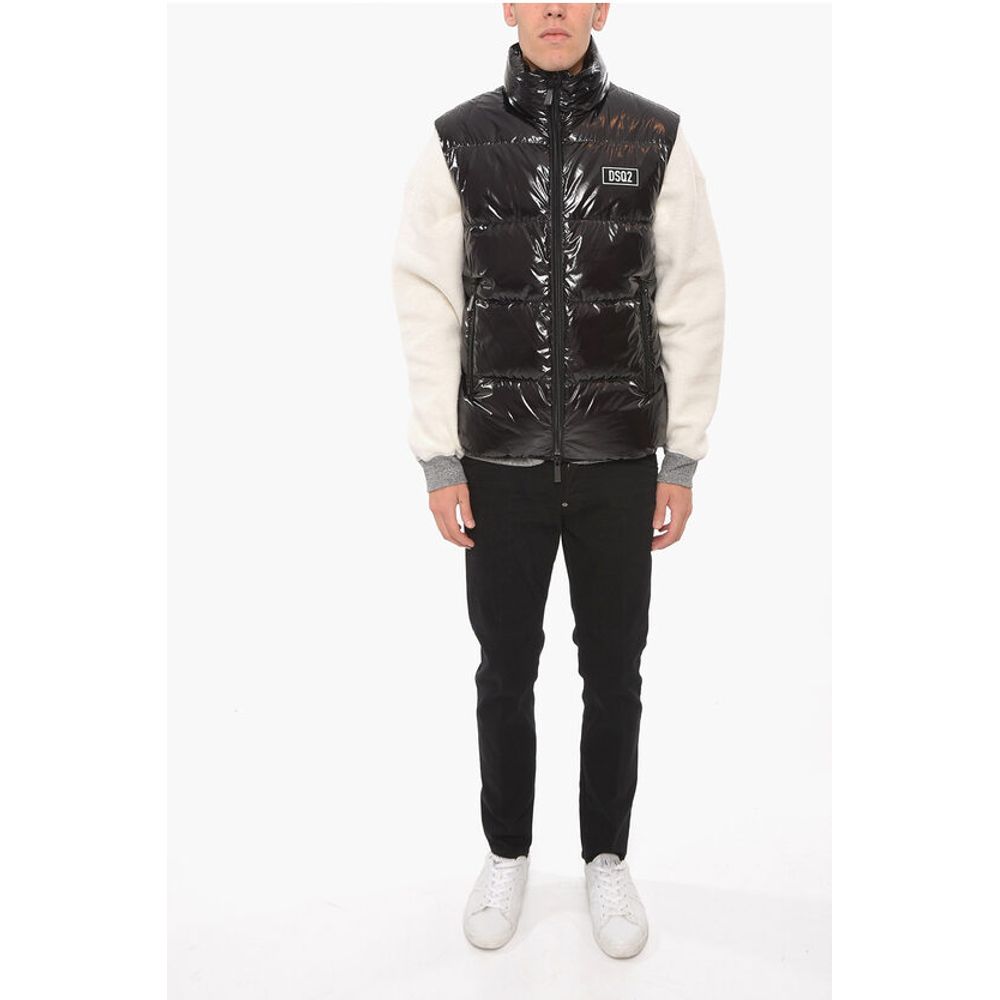 Dsquared² Nylon Down Vest Jacket with Logo