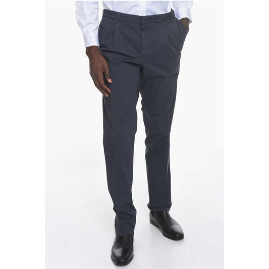 Corneliani ID Stretchy-cotton Chino Pants with Adjustable Waist