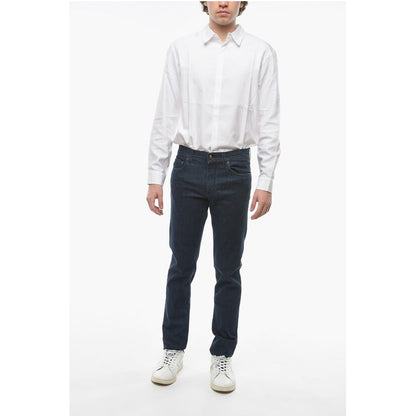 Corneliani ID LUXURY DENIM Denims with Dark Wash and Logo Patch 17cm