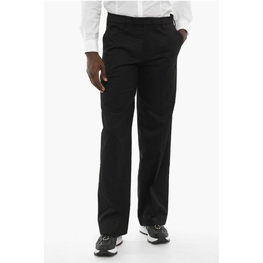 Neil Barrett Cotton Stretch Tube Fit Wide Pants