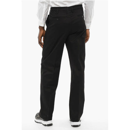 Neil Barrett Cotton Stretch Tube Fit Wide Pants