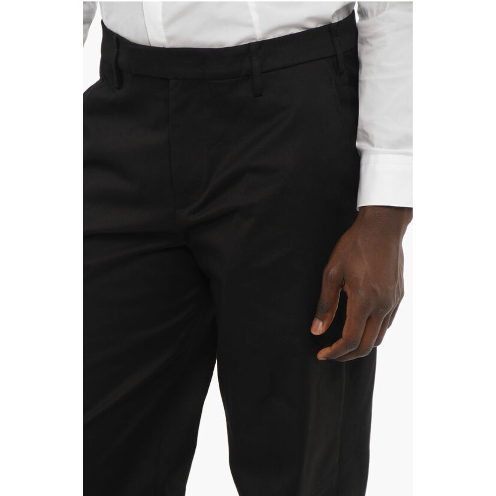 Neil Barrett Cotton Stretch Tube Fit Wide Pants