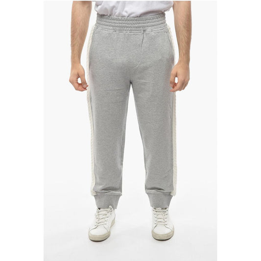 Neil Barrett Cotton Loose Fit Sweatpants with Knitted Side Bands