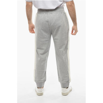 Neil Barrett Cotton Loose Fit Sweatpants with Knitted Side Bands