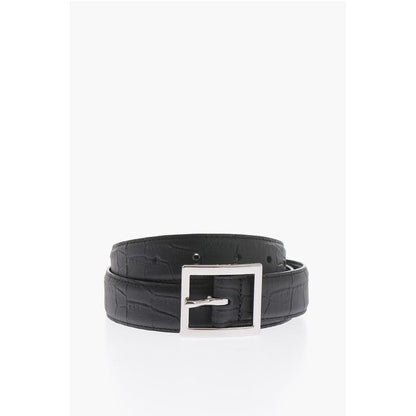 Amiri Croco Printed Leather Belt