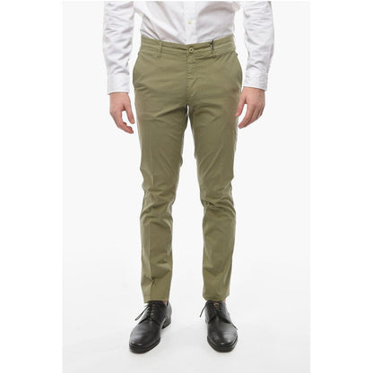 Corneliani CC COLLECTION Linen Blend Chinos Pants with Belt Loops