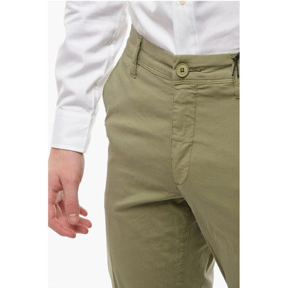 Corneliani CC COLLECTION Linen Blend Chinos Pants with Belt Loops