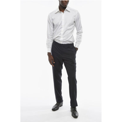 Corneliani Virgin Wool ACADEMY Pants with Belt Loops
