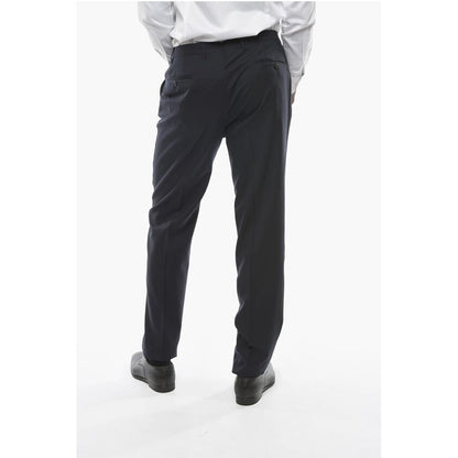 Corneliani Virgin Wool ACADEMY Pants with Belt Loops