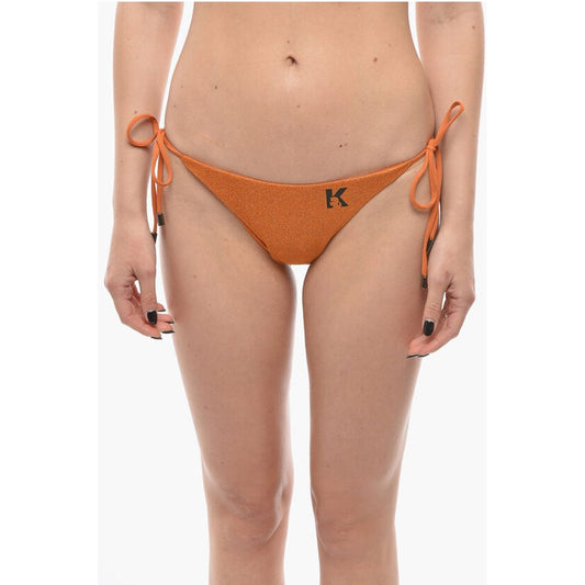 Karl Lagerfeld Lurex Tie-Side Bikini Bottom