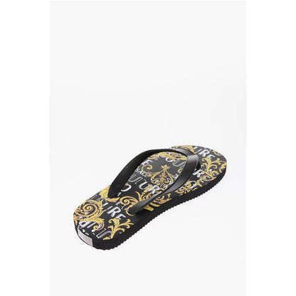 Versace JEANS COUTURE Baroque Printed Rubber Flip Flops