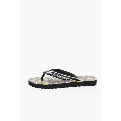 Versace JEANS COUTURE Baroque Printed Rubber Flip Flops