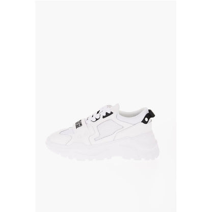 Versace JEANS COUTURE Leather and Fabric SPEEDTRACK Sneakers with Me