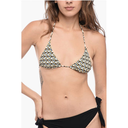 Tory Burch Patterned Triangle Bikini Top