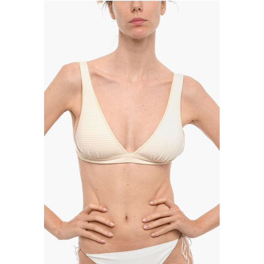 Marysia Striped Triangle Bikini Top