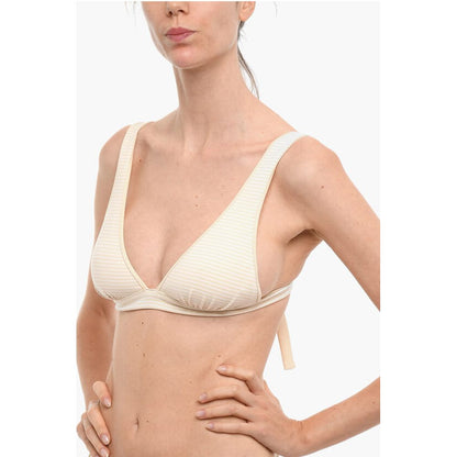 Marysia Striped Triangle Bikini Top