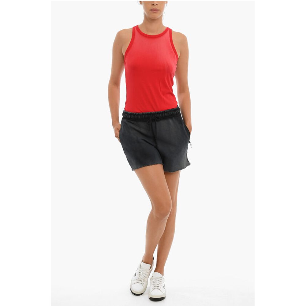 Cotton Citizen Brushed Cotton Shorts With Raw Cut Bottom