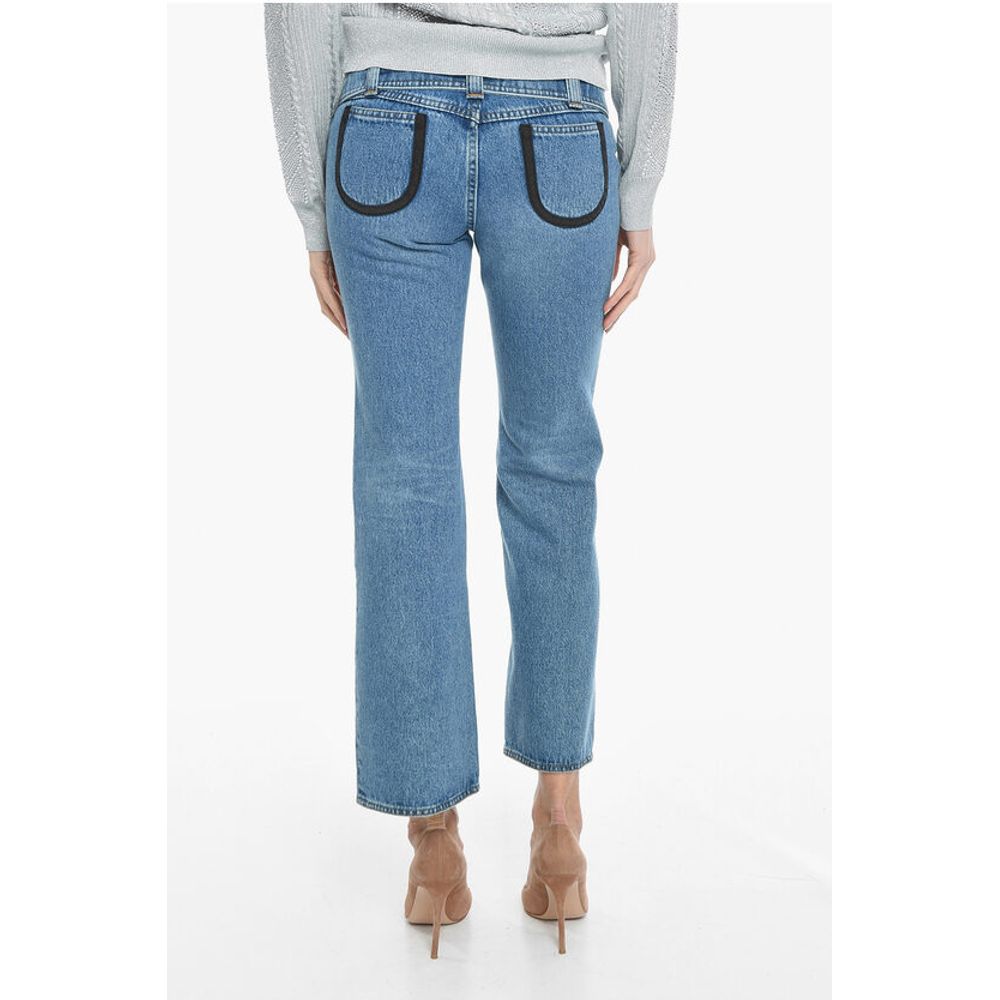 Cormio High Waisted Flared Fit Jeans With Buckle