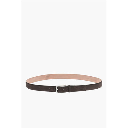 Ermenegildo Zegna Metal Buckle Suede Belt