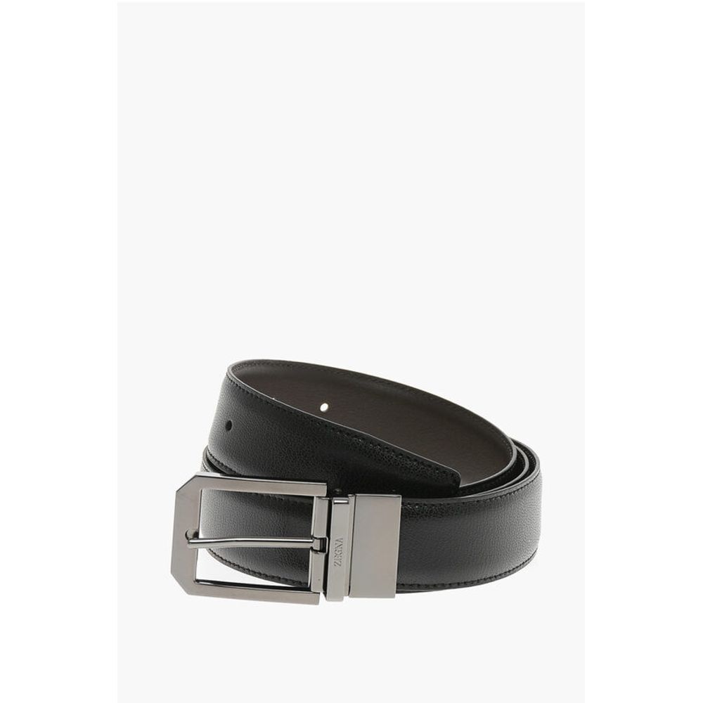 Ermenegildo Zegna Metal Buckle Leather Belt