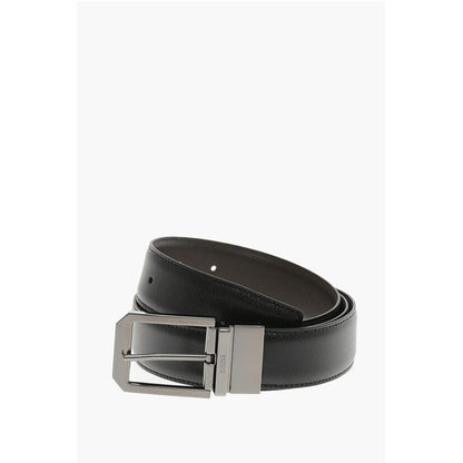 Ermenegildo Zegna Metal Buckle Leather Belt