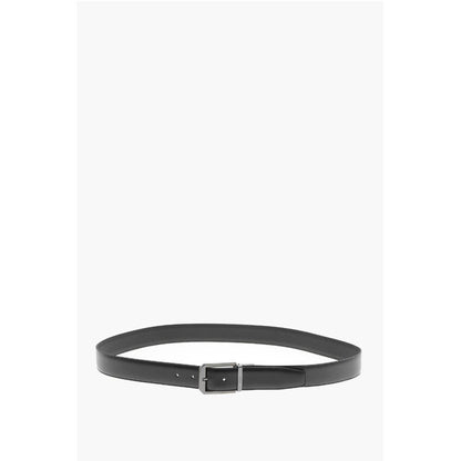 Ermenegildo Zegna Leather and Textured Leather Reversible Belt