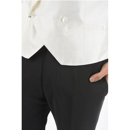 Corneliani Silk ACADEMY CERIMONIA Bouble Breasted Vest with Back Half-B