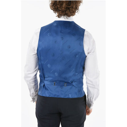 Corneliani Checked Silk ACADEMY CERIMONIA Double Breasted Waistcoat