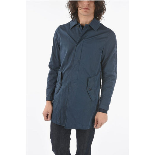 Corneliani CC COLLECTION O.WEAR hidden closure balmacaan coat